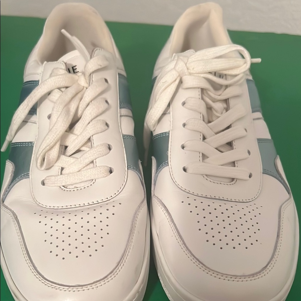 Authentic Women’s Celine White and Blue Sneakers